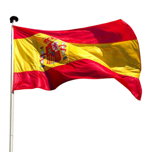 bandera de españa en mastil