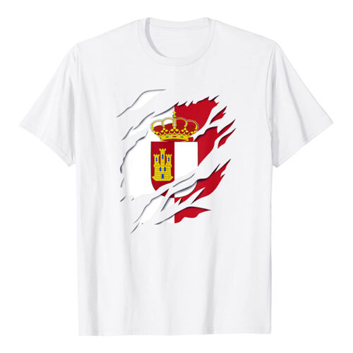 comprar en amazon camiseta t-shirt comunidad española bandera castilla la mancha españa escudo de armas manchego