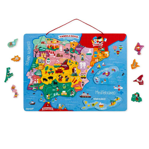 puzzle magnetico para niños provincias españa peninsula iberica