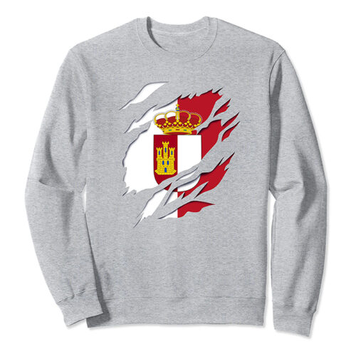 comprar en amazon sudadera sweatshirt comunidad española bandera castilla la mancha españa escudo de armas manchego