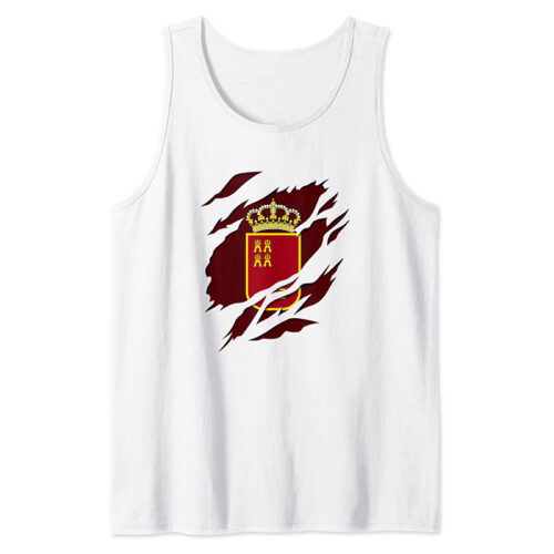 camiseta sin mangas tank top comunidad española bandera murcia españa escudo de armas murciano