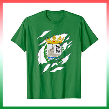 comprar en amazon Ciudad de Bilbao Bandera y Escudo Efecto desgarro 3D Pais Vasco camiseta manga corta t shirt