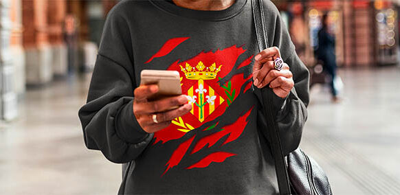 comprar en amazon Lerida Lleida bandera y escudo Efecto desgarro 3D cataluña catalunya sudadera manga larga sweatshirt