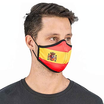 comprar en amazon Mascarilla Higiénica de Tela Homologada Reutilizable Bandera de España covid coronavirus