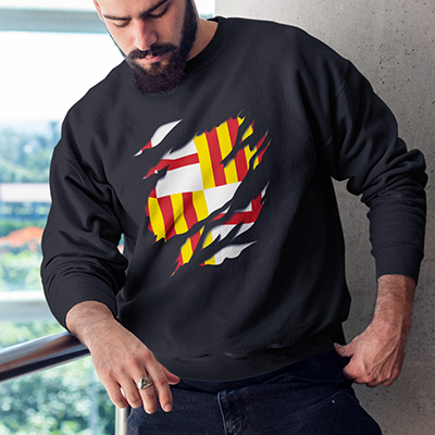 comprar en amazon bandera ciudad de barcelona cataluña sudadera manga larga sweatshirt