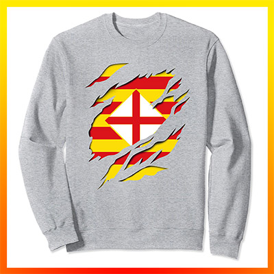 comprar online bandera provincia de barcelona cataluña sudadera manga larga sweatshirt