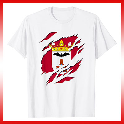 comprar en amazon bandera y escudo ciudad de albacete españa camiseta manga corta t shirt