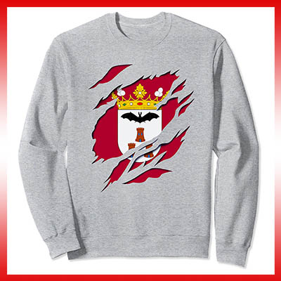 comprar en amazon bandera y escudo ciudad de albacete españa sudadera manga larga sweatshirt