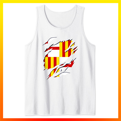 comprar en amazon bandera y escudo ciudad de barcelona españa camiseta sin mangas tirantes tank top