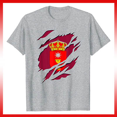 comprar en amazon bandera y escudo ciudad de cuenca españa camiseta manga corta t shirt