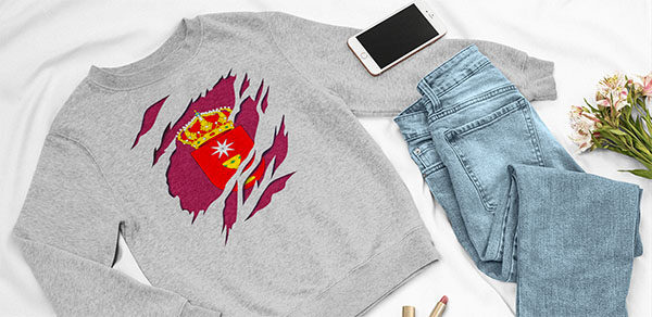 comprar en amazon bandera y escudo ciudad de cuenca españa sudadera manga larga sweatshirt