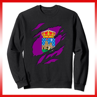 comprar en amazon bandera y escudo ciudad de guadalajara españa sudadera manga larga sweatshirt