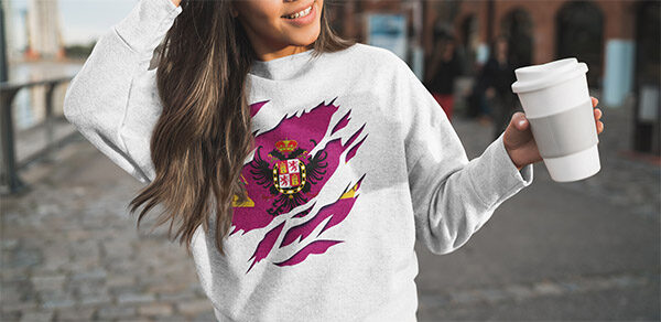 comprar en amazon bandera y escudo ciudad de toledo españa sudadera manga larga sweatshirt