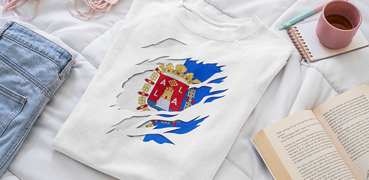 comprar en amazon bandera y escudo de la provincia ciudad de alicante sudadera manga larga sweatshirt