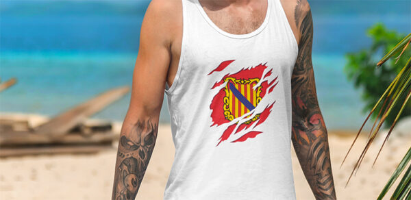 bandera y escudo islas baleares camiseta sin mangas tank top hombre mallorca ibiza comprar en amazon