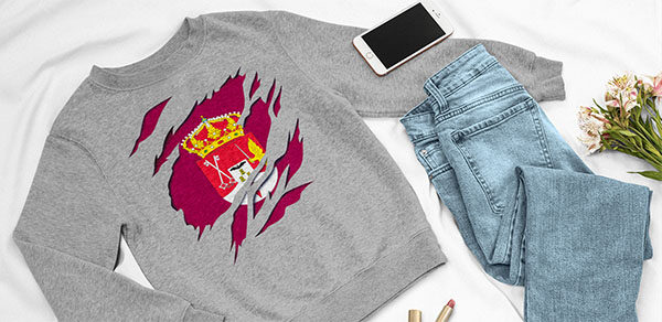 comprar en amazon bandera y escudo provincia de albacete sudadera manga larga sweatshirt