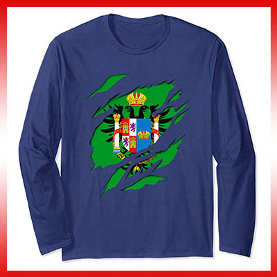 comprar en amazon bandera y escudo provincia de toledo camiseta manga larga shirt