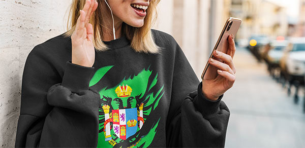 comprar en amazon bandera y escudo provincia de toledo sudadera manga larga sweatshirt