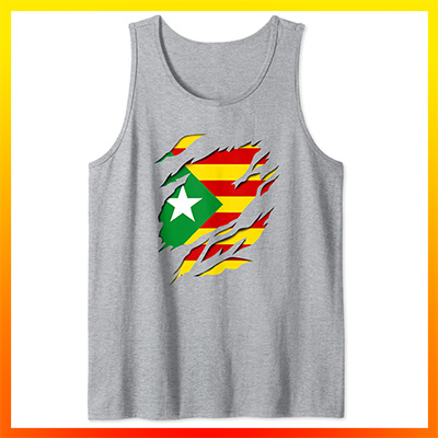 comprar online estelada verde ecologista bandera independentista catalana efecto rasgado 3d camiseta sin mangas