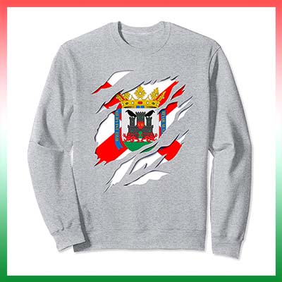 comprar en amazon region de vitoria Escudo Efecto desgarro 3D Pais Vasco euskadi sudadera sweatshirt