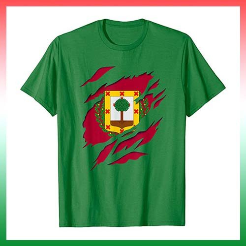 comprar en amazon vizcaya bizkaia Bandera y Escudo Efecto desgarro 3D Pais Vasco camiseta manga corta t shirt