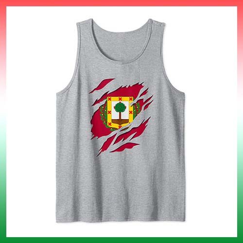 comprar en amazon vizcaya bizkaia Bandera y Escudo Efecto desgarro 3D Pais Vasco camiseta sin mangas tank top