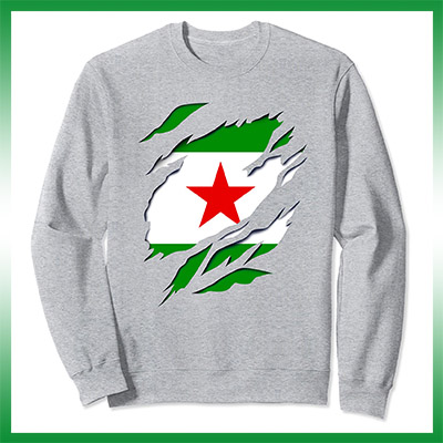 comprar online Arbonaida bandera independentista nacionalista andaluza estrellada andalucia libre sudadera manga larga