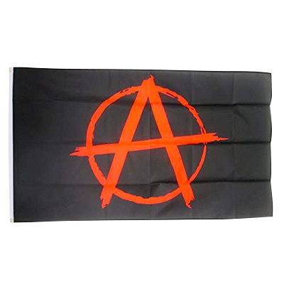 comprar online bandera anarquista con la A