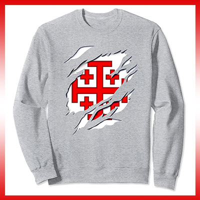 comprar sudadera bandera cruz santo sepulcro cruz de jerusalen caballeros templarios manga larga sweatshirt