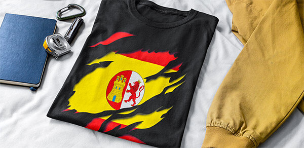 comprar online bandera de españa y escudo primera republica española manga corta t shirt