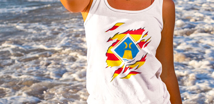 comprar online camiseta tirantes bandera formentera