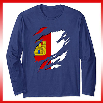 comprar en amazon bandera y escudo castilla la mancha camiseta manga larga sweatshirt