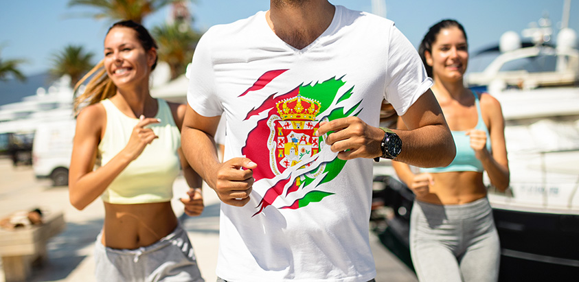 comprar online amazon camiseta manga corta bandera de la ciudad de granada 