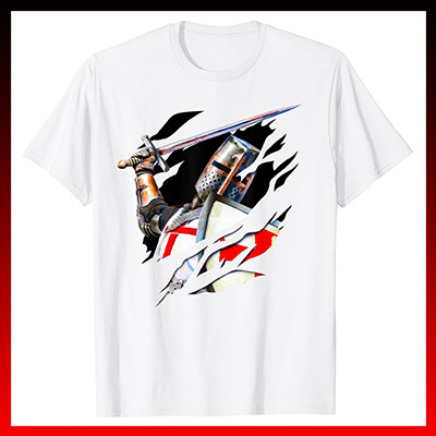 comprar online camiseta caballero templario con espada camiseta manga corta t shirt