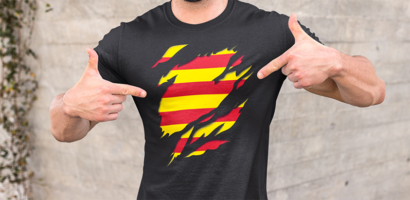 comprar online camiseta bandera cataluña senyera 