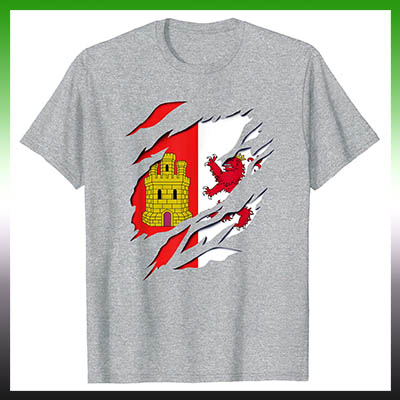 comprar en amazon camiseta manga corta bandera caceres ciudad extremadura