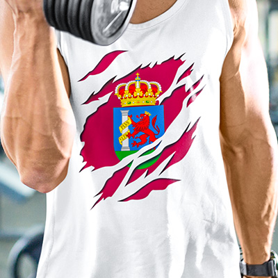 comprar online camiseta tirantes sin mangas bandera badajoz ciudad extremadura