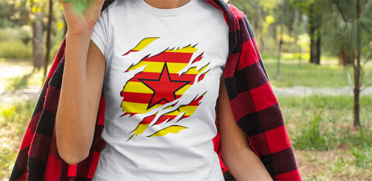 comprar online bandera estrelada aragonesa aragon camiseta manga corta t shirt