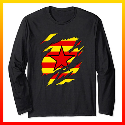 comprar online bandera estrelada aragonesa aragon camiseta manga larga t shirt