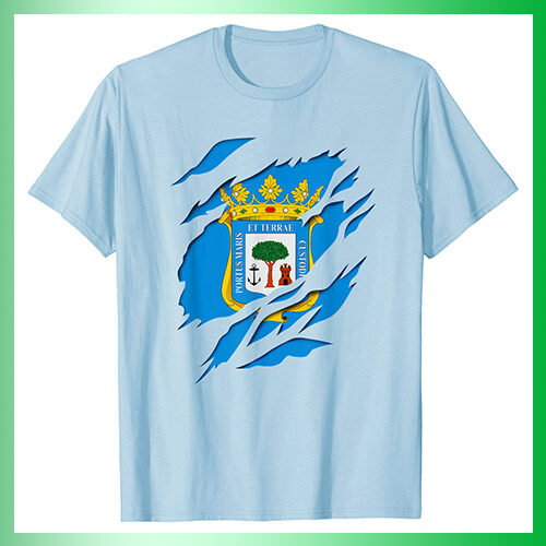 comprar en amazon camiseta bandera ciudad de Huelva Andalucia