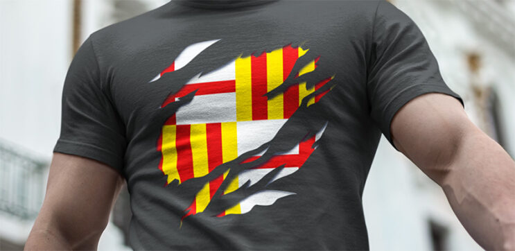 comprar amazon camiseta manga corta bandera ciudad de Barcelona