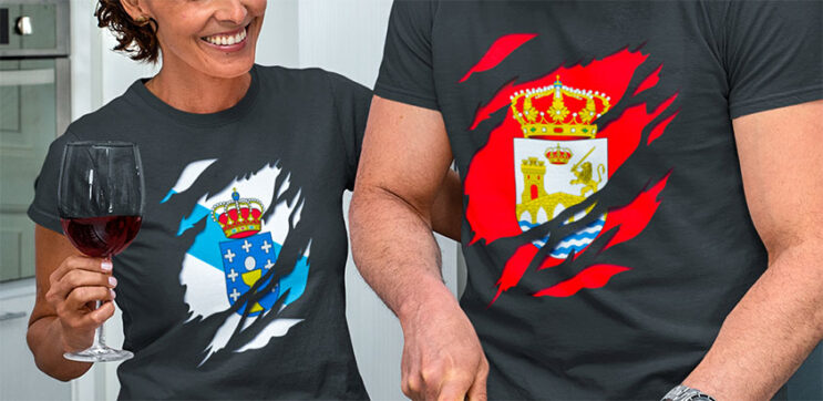 comprar online camiseta manga corta bandera ciudad ourense orense galicia