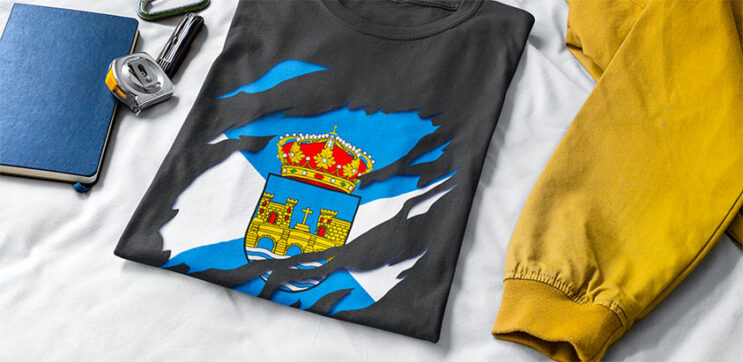 comprar amazon camiseta manga corta bandera ciudad pontevedra galicia