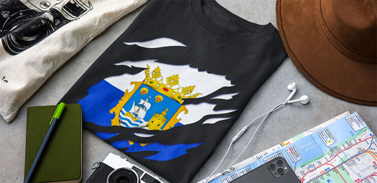 comprar oferta camiseta manga corta bandera ciudad santander cantabria