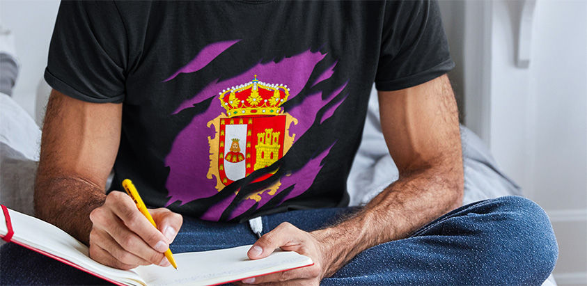 comprar online camiseta manga corta bandera de burgos provincia