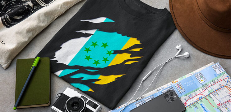 comprar en amazon camiseta manga corta bandera nacionalista islas canarias 7 estrellas verdes