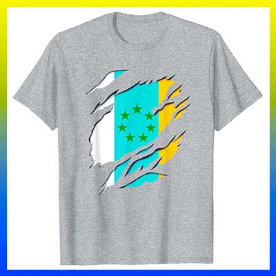 comprar en amazon camiseta manga corta bandera nacionalista islas canarias 7 estrellas verdes