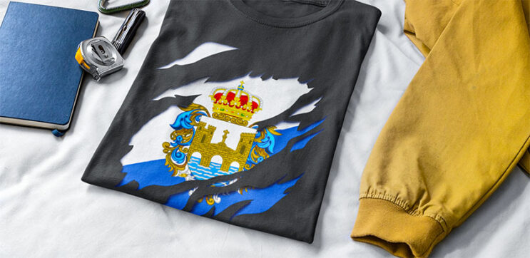 comprar online camiseta manga corta bandera provincia pontevedra galicia