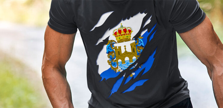 comprar online camiseta manga corta bandera provincia pontevedra galicia