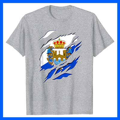 comprar online camiseta manga corta bandera provincia pontevedra galicia